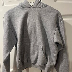 SKIMS Essential Gray Pullover Cropped Hoodie size XS
